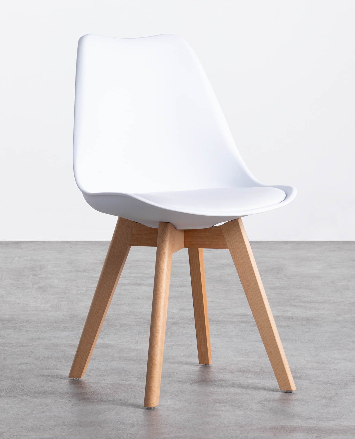 Pack 4 Sillas de Comedor de Polipropileno y Madera Fine Freya, imagen de galería 1