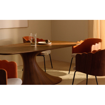 Mesa para Comedor Nórdica de Vidrio 150x80x76cm JUST HOME COLLECTION