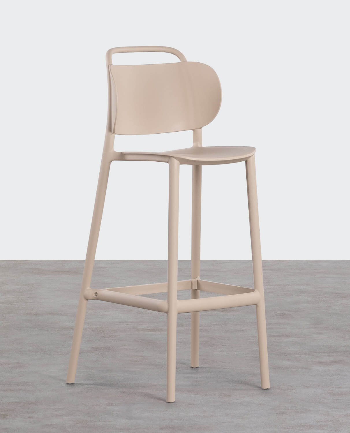 Taburete Alto de Exterior de Polipropileno (77 cm) Kole, imagen de galería 1