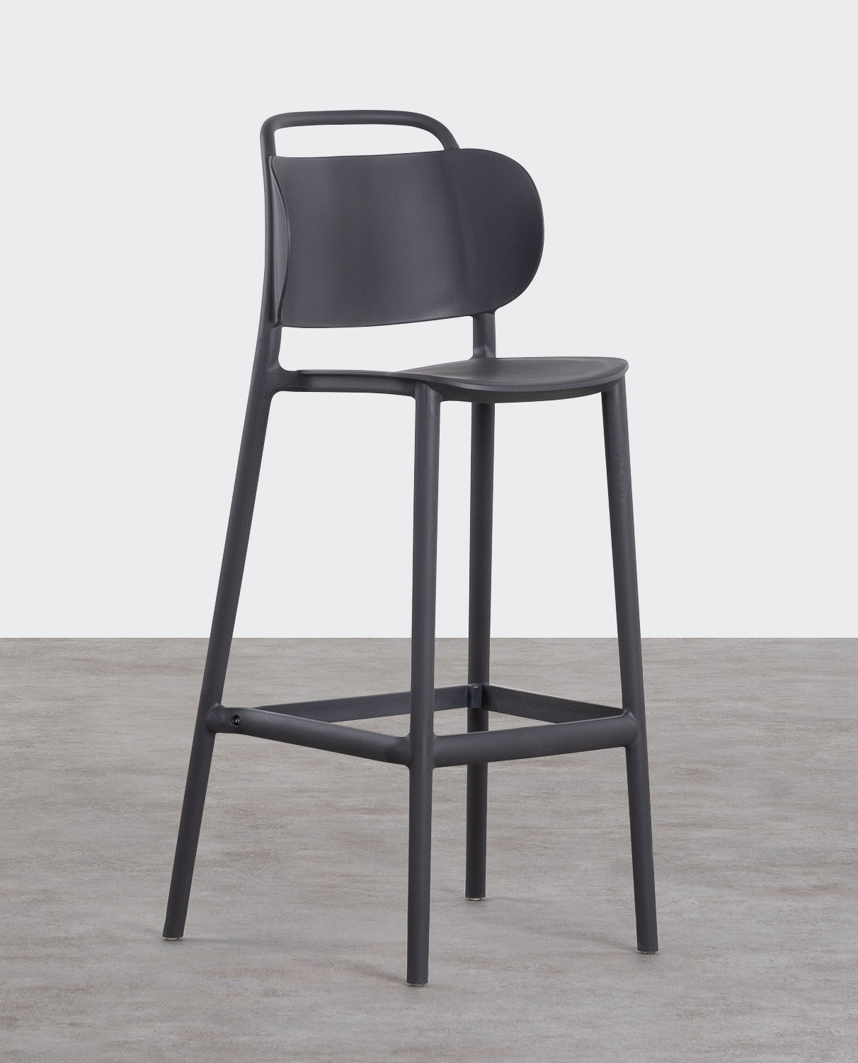 Taburete Alto de Exterior de Polipropileno (77 cm) Kole, imagen de galería 1