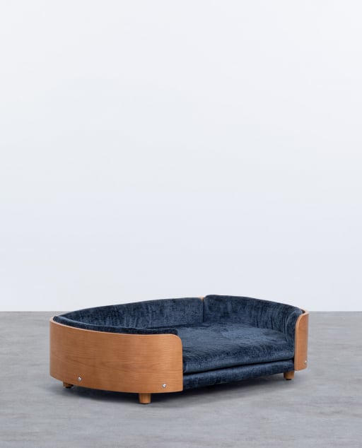 Cama para Perros y Gatos Ovalada de Madera Ueias