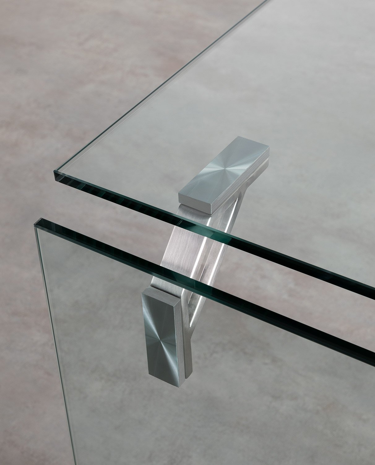 Set de Escritorio de Cristal Templado (134x70 cm) Arey y Silla de Escritorio Vintage Respaldo Bajo Aras, imagen de galería 8