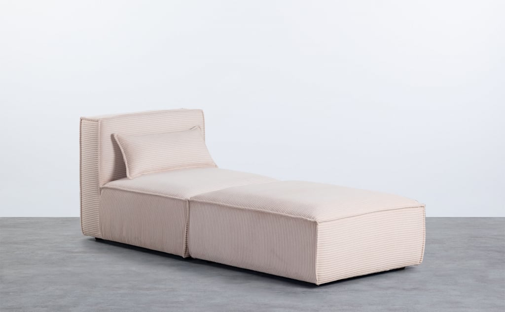 Sillón Modular con Puff de Pana Gruesa Kilhe