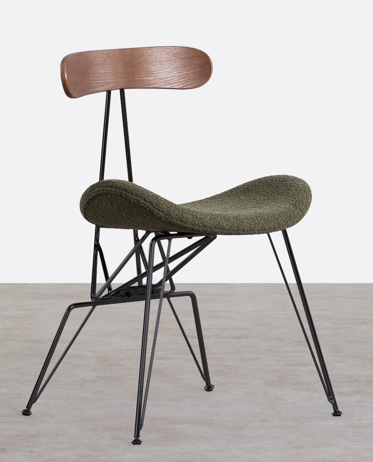 Pack 2 Sillas de Comedor de Tela y Madera Brunela, imagen de galería 1