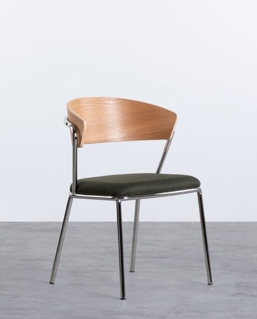 Pack 2 Sillas de Comedor de Madera y Metal Arua