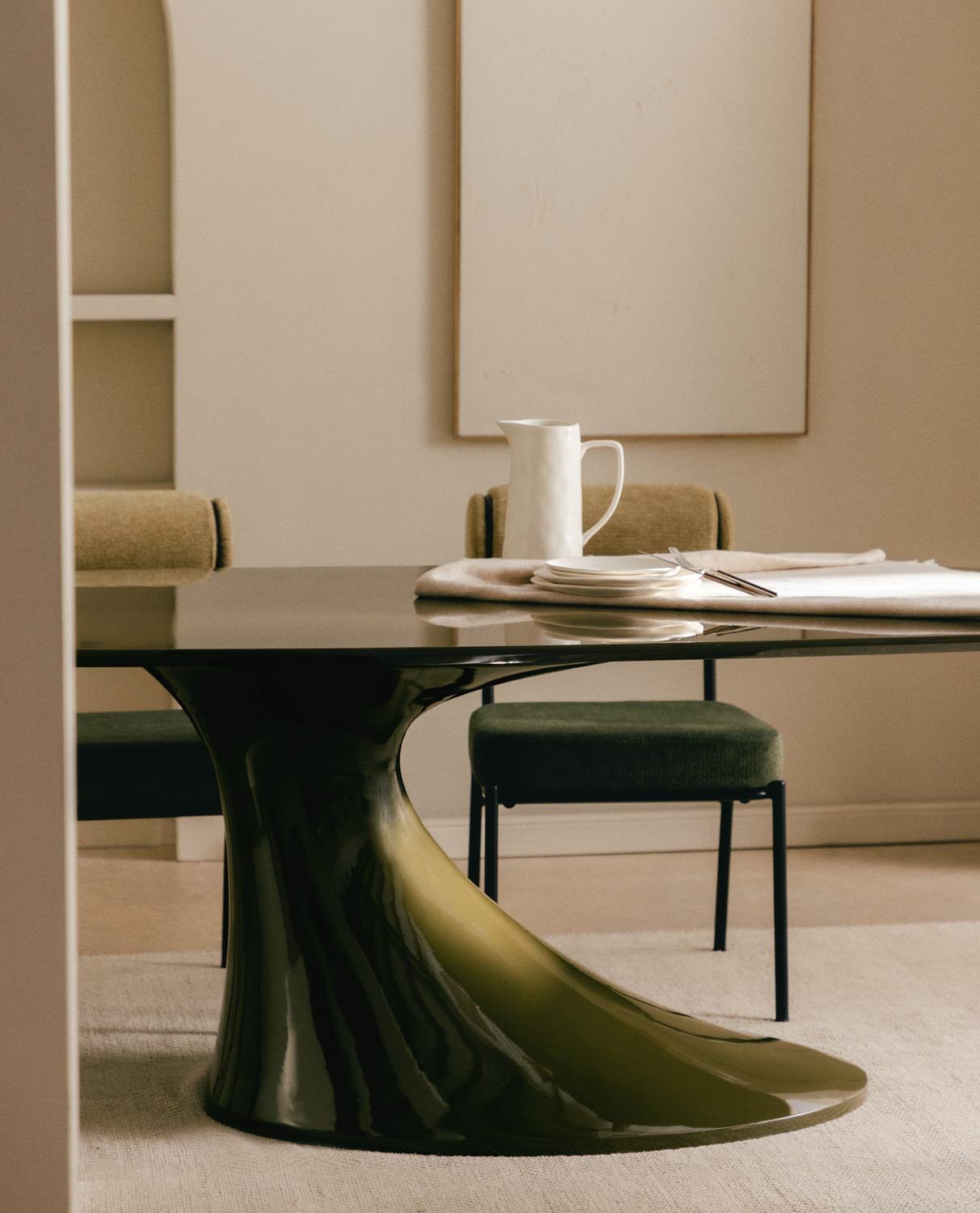Mesa de Comedor Rectangular de Madera y Fibra de Vidrio (220x100 cm) Cool Flawas , imagen de galería 2