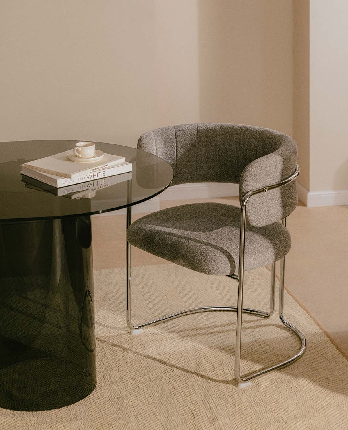 Silla de Comedor de Tela y Metal Petra, imagen de galería 2