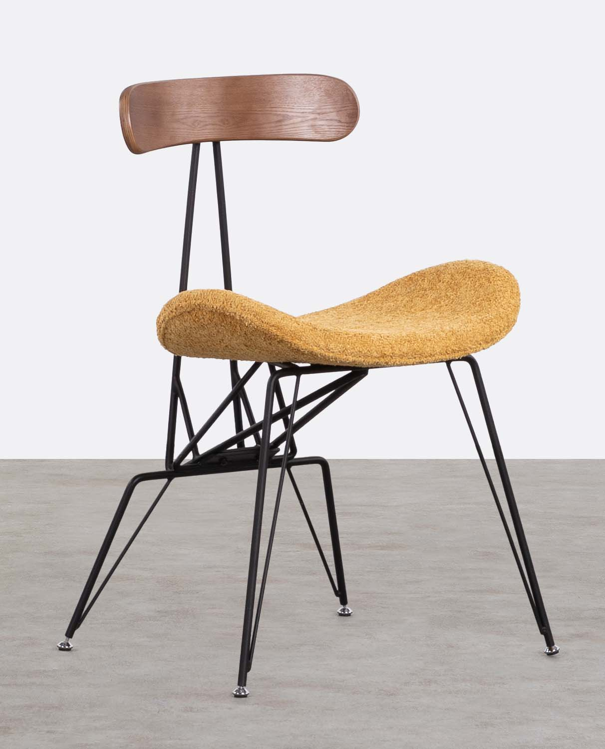 Pack 2 Sillas de Comedor de Tela y Madera Brunela, imagen de galería 1