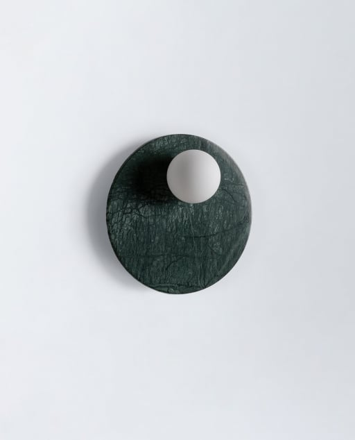 Aplique de Pared con Esfera Lateral de Mármol Lunas