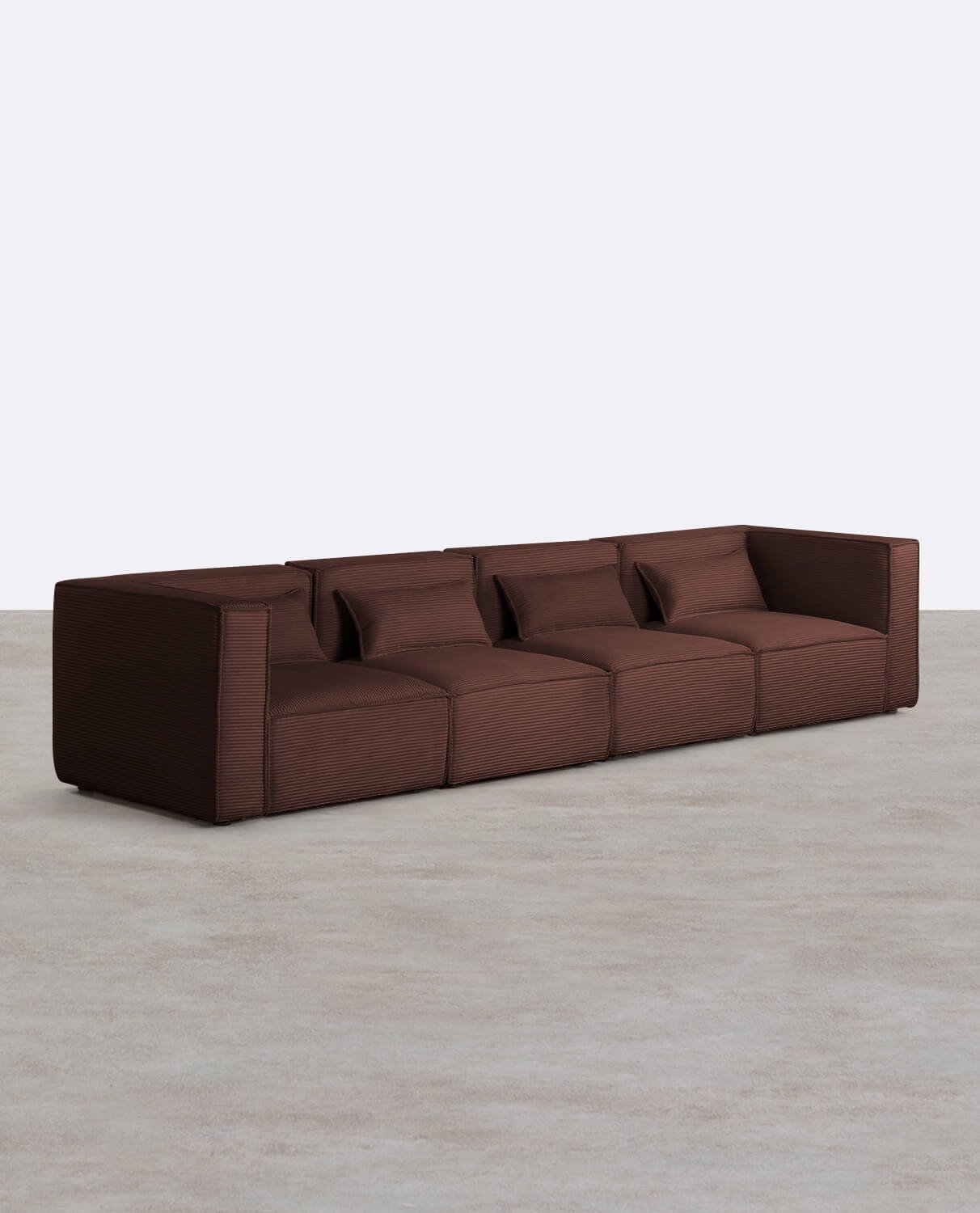 Sofá Modular de 4 Piezas con 2 Sillones Esquineros de Pana Gruesa Kilhe, imagen de galería 2