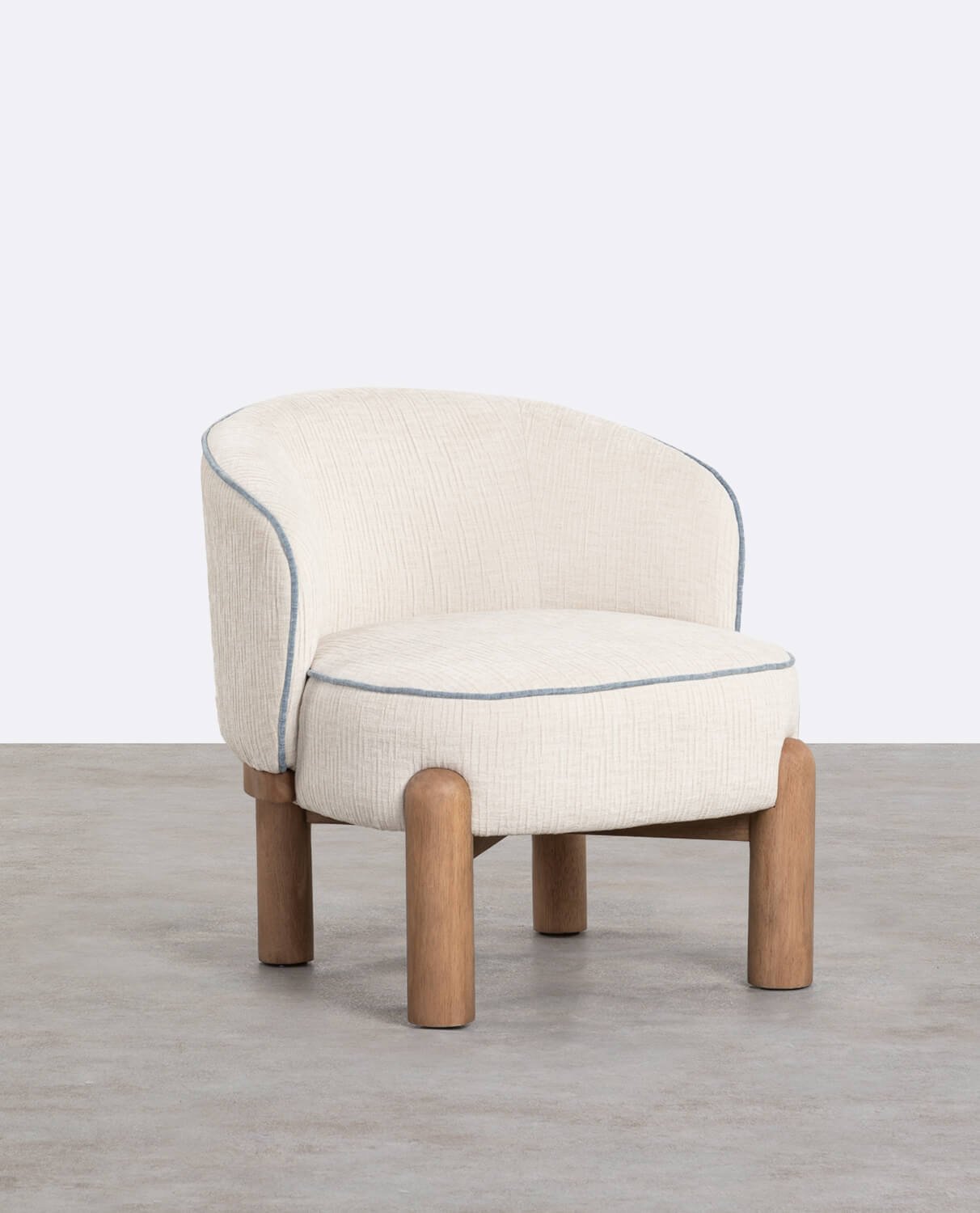 Sillón de Tela y Madera Louis, imagen de galería 1