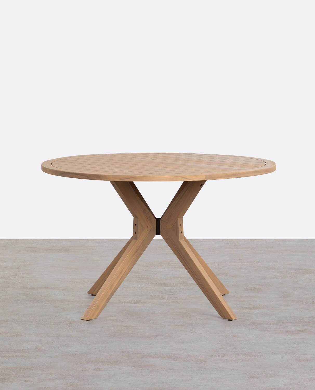 Mesa Redonda de Jardín de Madera de Acacia (Ø120 cm) Mirla, imagen de galería 2