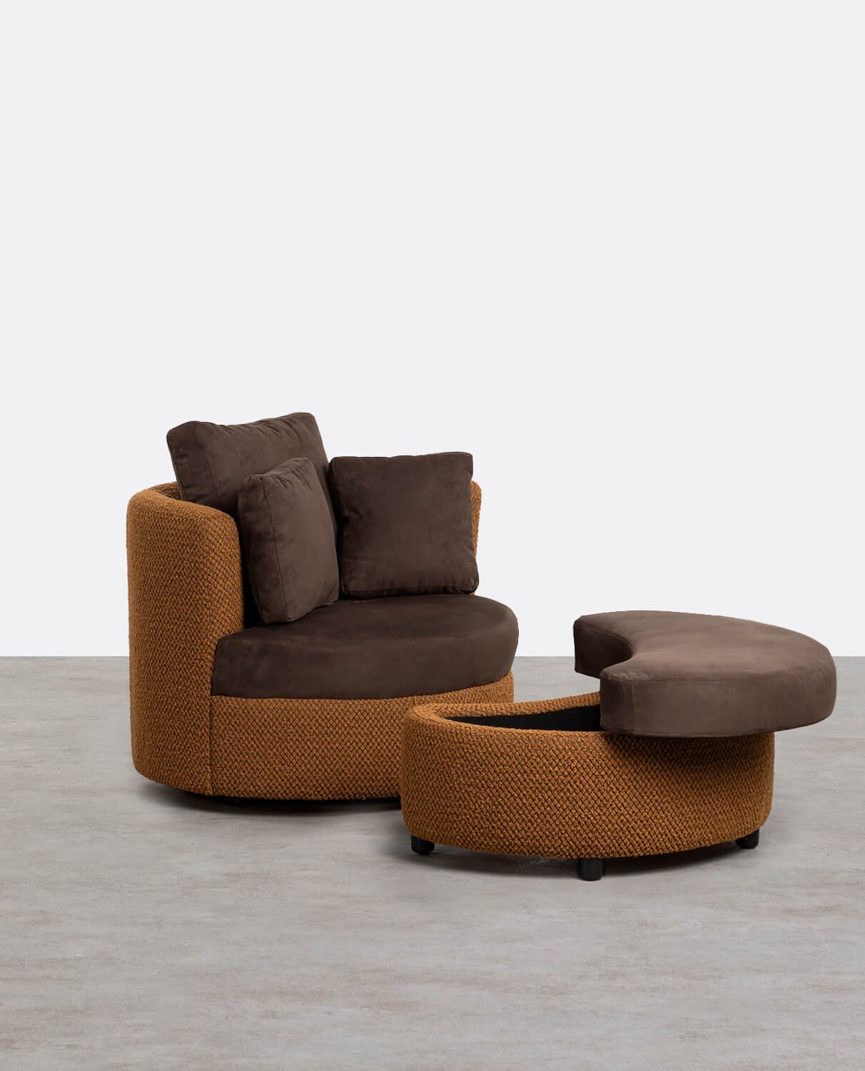 Sillón de Tela con 3 Cojines y Reposapiés Jace, imagen de galería 2