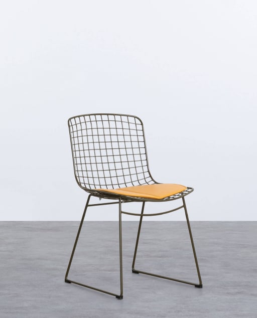 Silla de Comedor con Respaldo Alto de Metal Aras Fresh - Verde Nori
