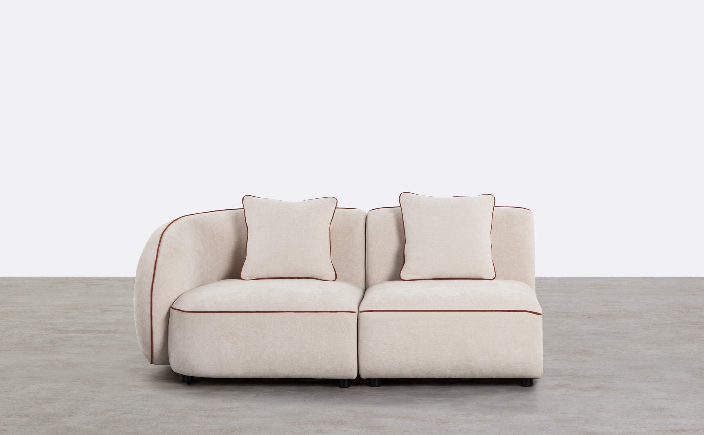 Sofá Modular 2 Piezas Esquinero con Sillón de Tela Ilham, imagen de galería 1