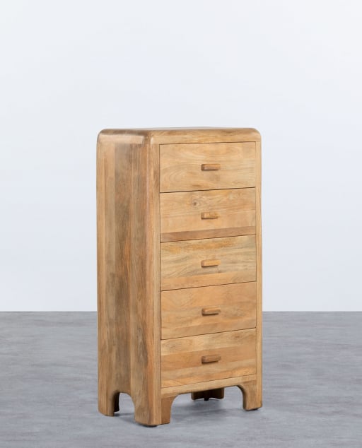 Cómoda Cajonera con 5 Cajones de Madera de Mango Reichel