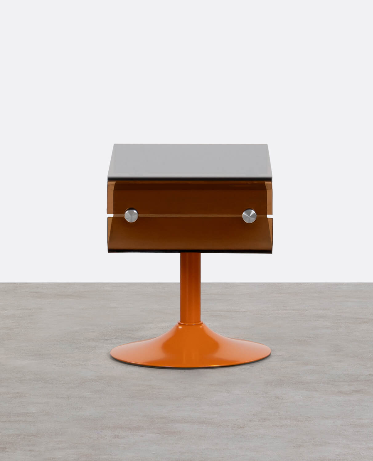 Mesa Auxiliar Rectangular de Cristal y Metal (61x38 cm) Hedy, imagen de galería 2