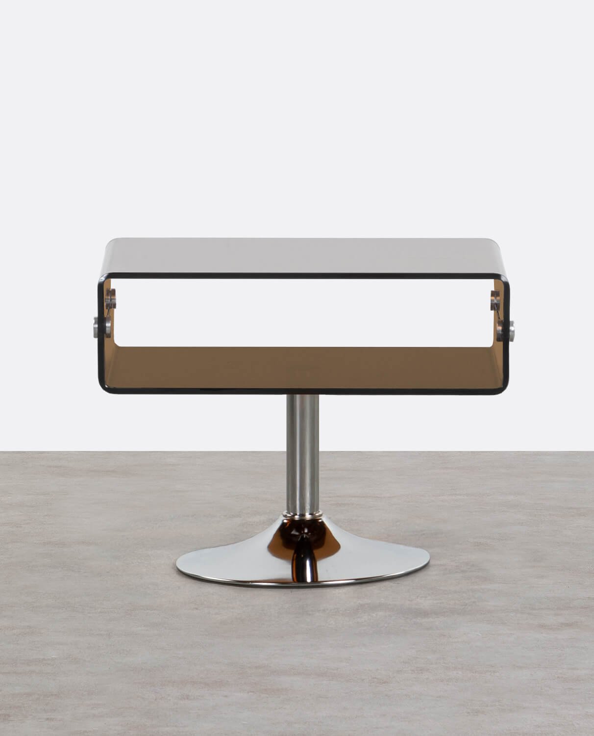 Mesa Auxiliar Rectangular de Cristal y Metal (61x38 cm) Hedy, imagen de galería 5