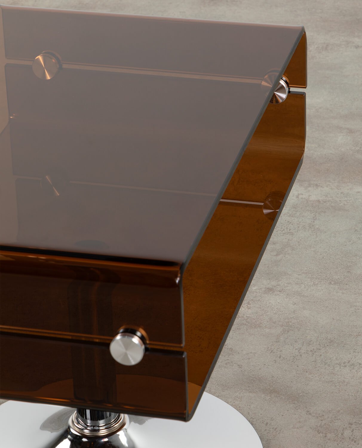 Mesa Auxiliar Rectangular de Cristal y Metal (61x38 cm) Hedy, imagen de galería 7