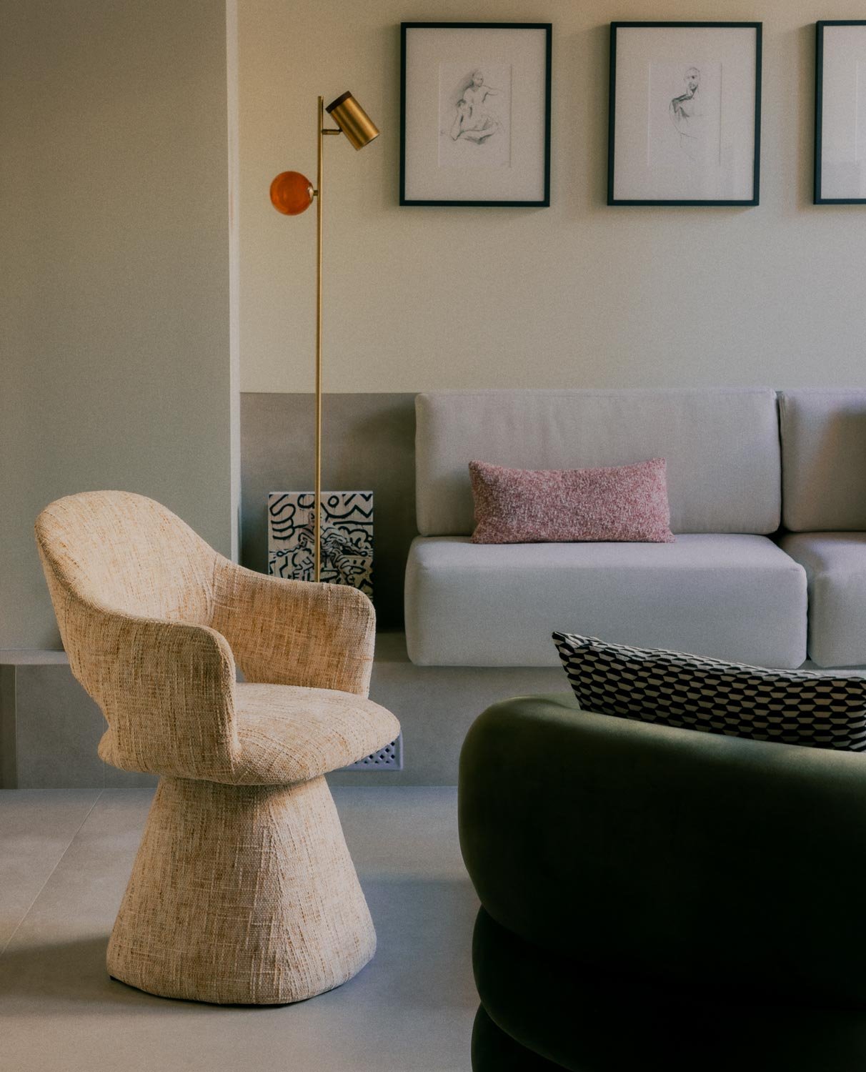 Silla de Comedor de Tela y Metal Newen, imagen de galería 2
