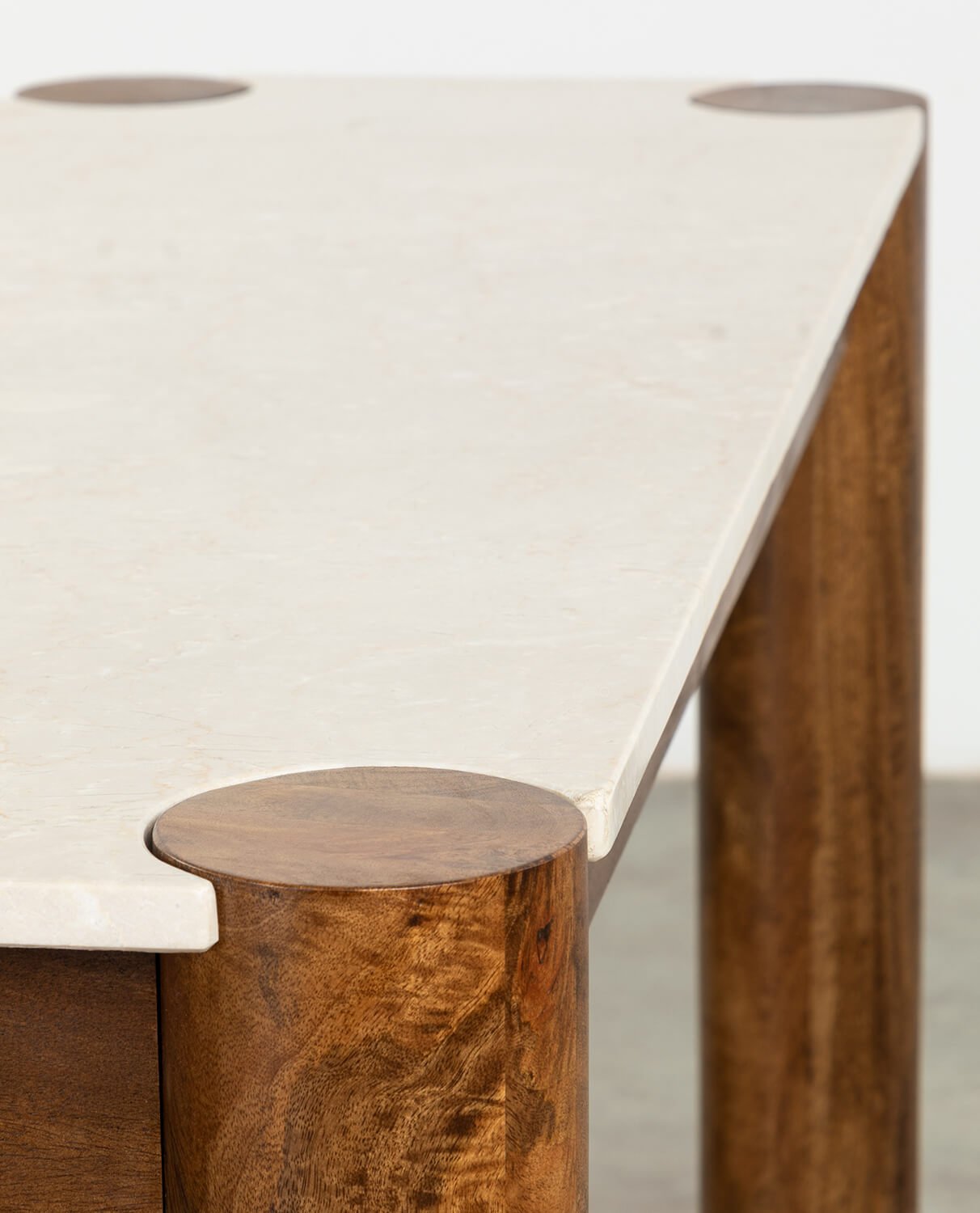 Consola de Mármol Botticino y Madera de Mango (120x40 cm) Dublin, imagen de galería 6