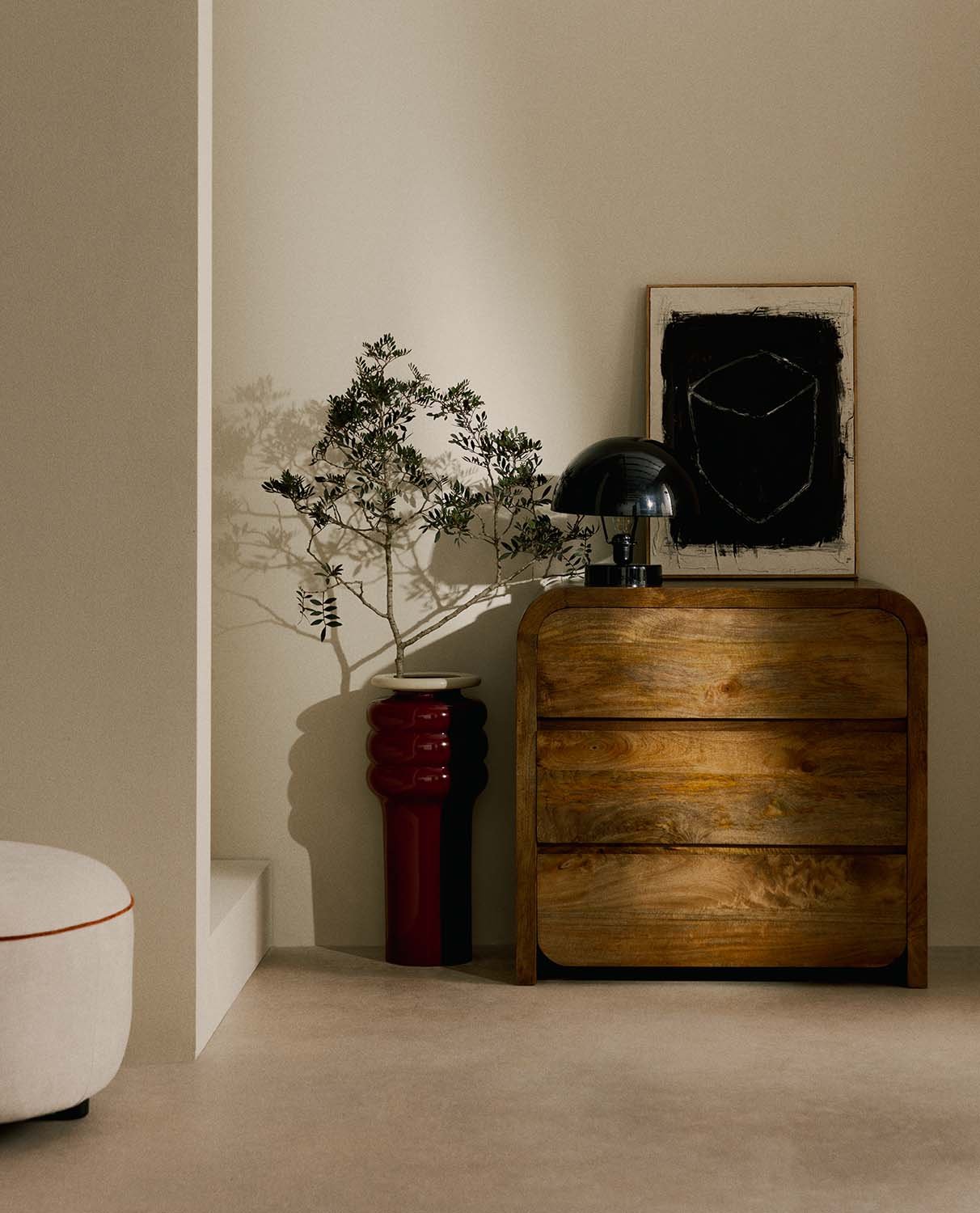 Cómoda Cajonera con 3 Cajones de Madera de Mango Vanile , imagen de galería 2
