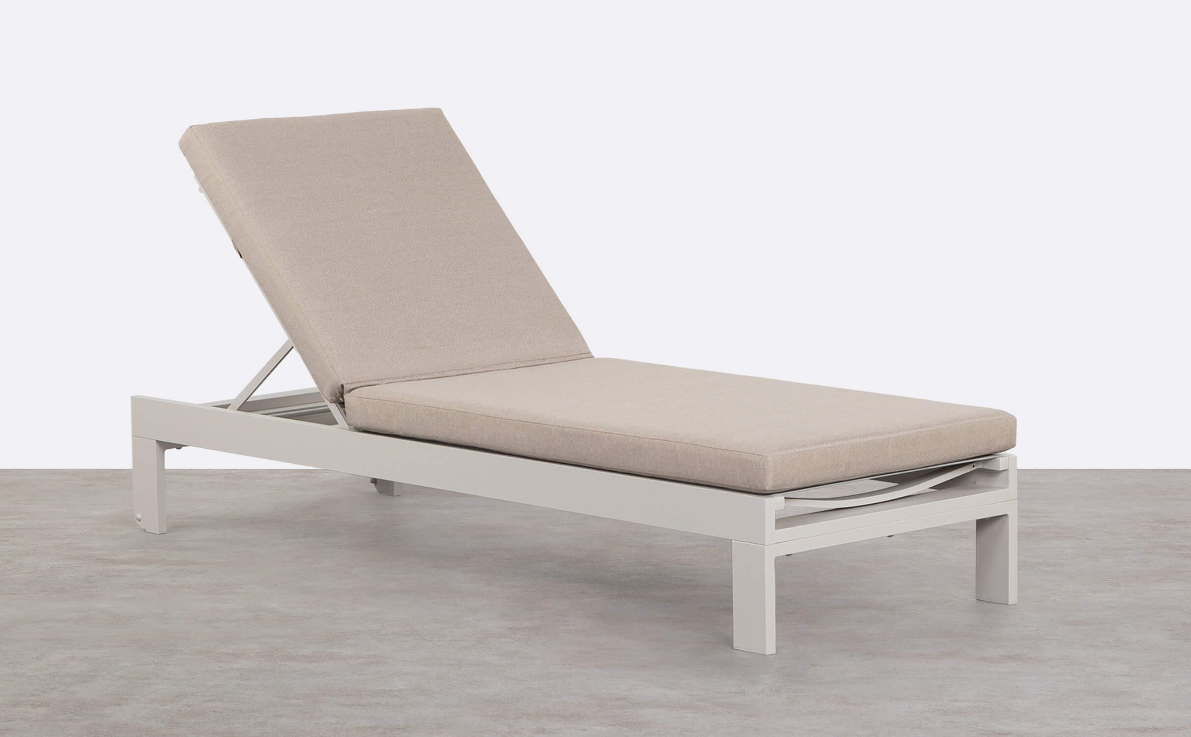 Tumbona Reclinable de Aluminio con Cojín de Tela New Kreta, imagen de galería 1