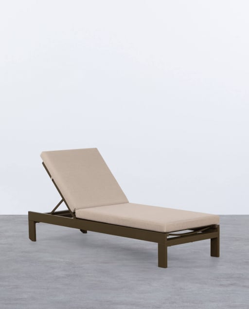 Tumbona Reclinable de Aluminio con Cojín de Tela New Kreta