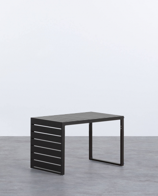 Mesa de Centro de Aluminio (72x45 cm) Kreta - Negro Obsidian