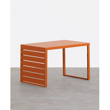 Mesa de Centro de Aluminio (72X45 cm) Kreta Naranja Terra - The Masie
