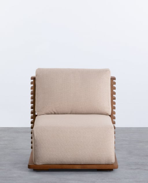 Sillón de Jardín de Madera de Acacia con Cojines de Tela Hazan