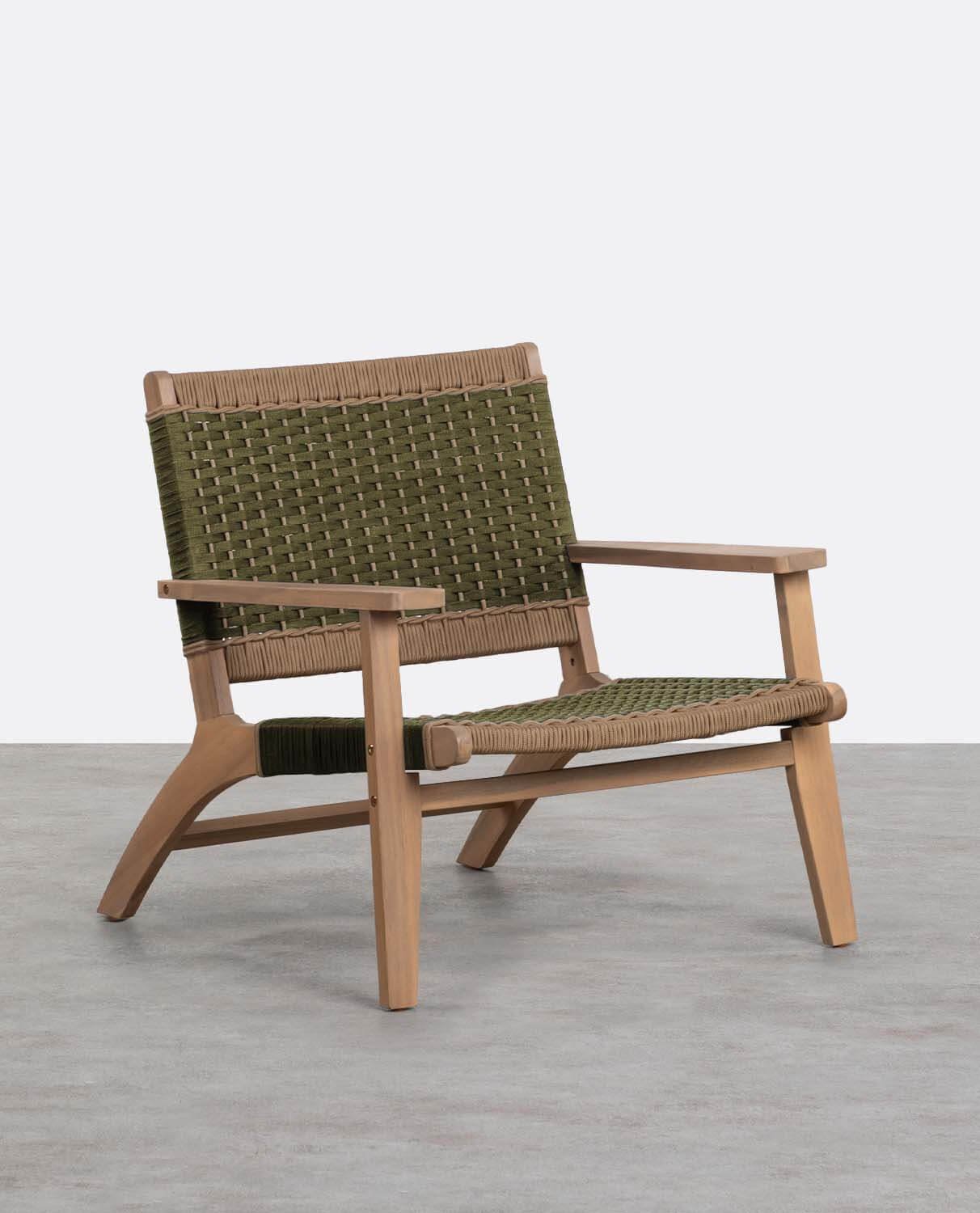 Sillón de Jardín de Madera de Acacia y Cuerda Mirle , imagen de galería 1