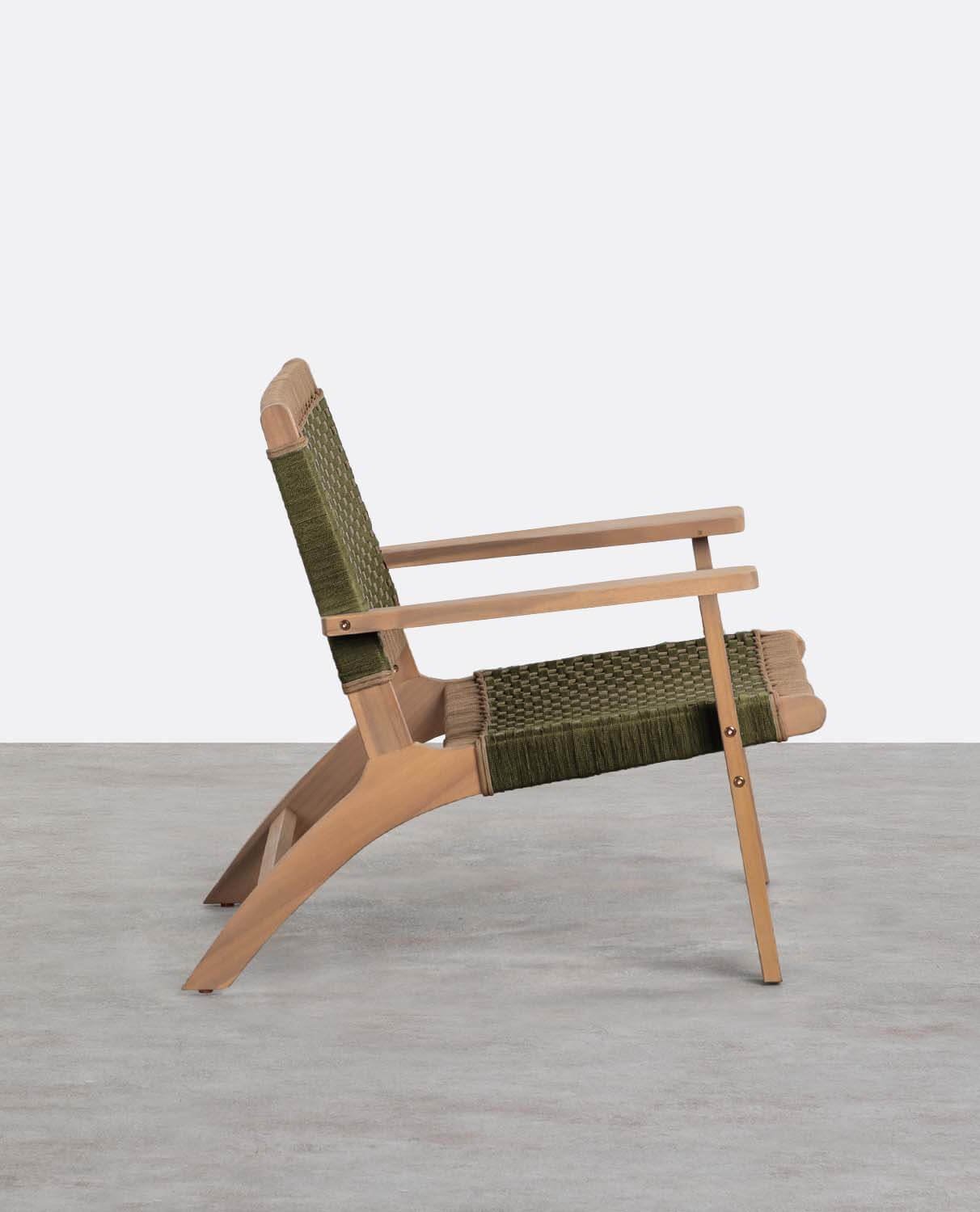 Sillón de Jardín de Madera de Acacia y Cuerda Mirle , imagen de galería 2