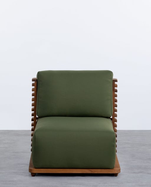 Sillón de Jardín de Madera de Acacia con Cojines de Tela Hazan
