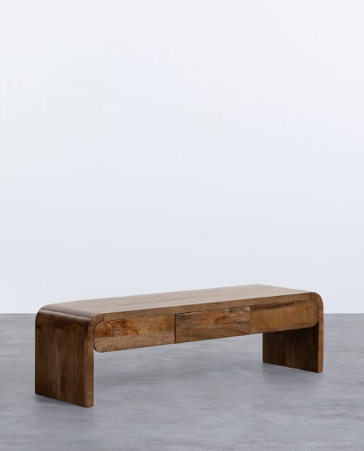 Mueble de TV con 3 Cajones de Madera de Mango Vanile