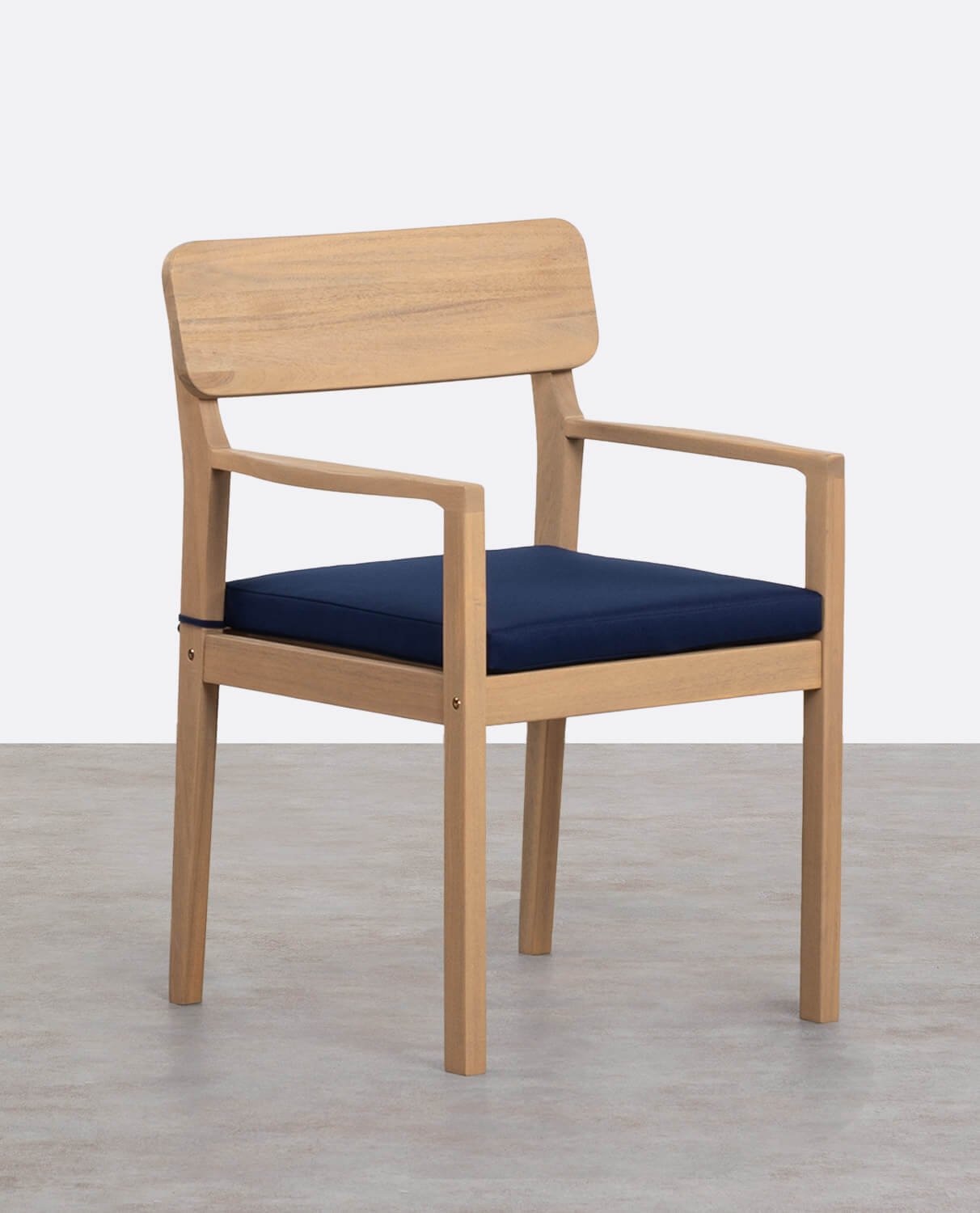 Pack 4 Sillas de Jardín con Reposabrazos de Madera de Acacia Marla, imagen de galería 1