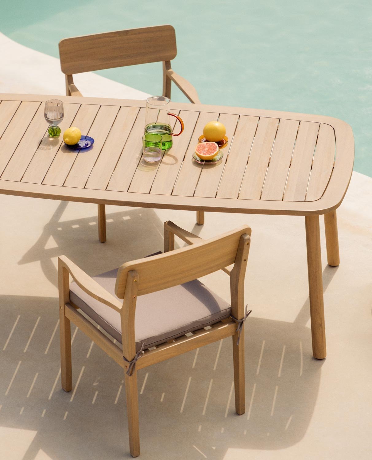 Mesa de Jardín Rectangular de Madera de Acacia (180x100 cm) Marla, imagen de galería 2