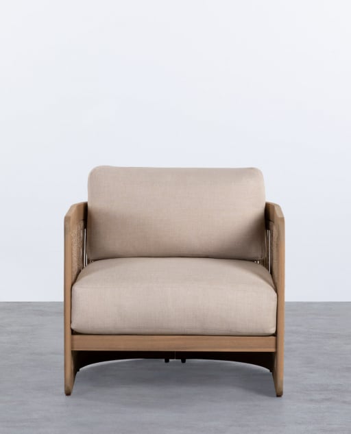 Pack 2 Sillones de Jardín de Madera de Acacia con Cojines Mares