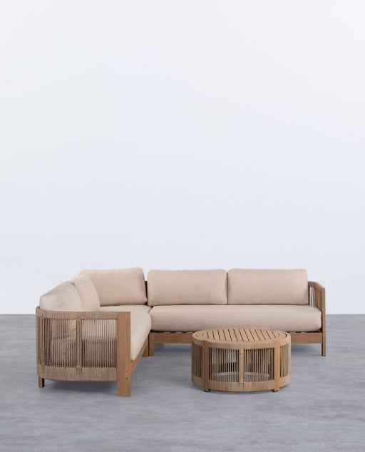Set de Jardín de Madera de Acacia con Cojines Mora