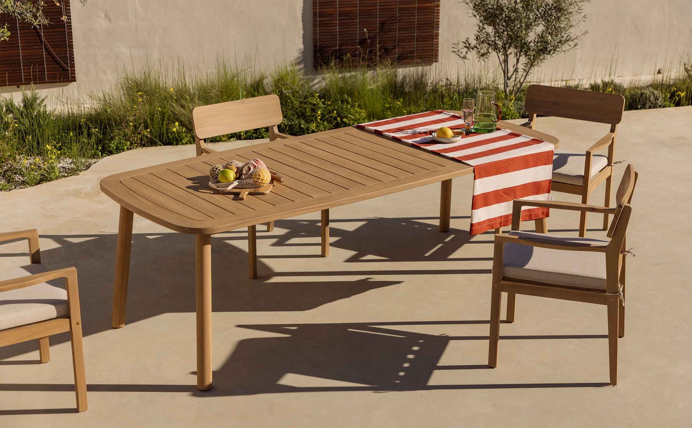 Mesa de Jardín Rectangular de Madera de Acacia (240x100 cm) Marla, imagen de galería 1