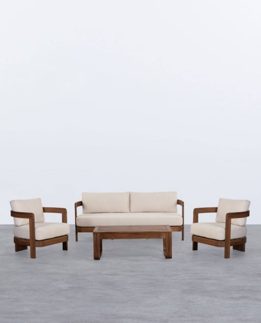 Set de Jardín de Madera de Acacia y Tela Moad