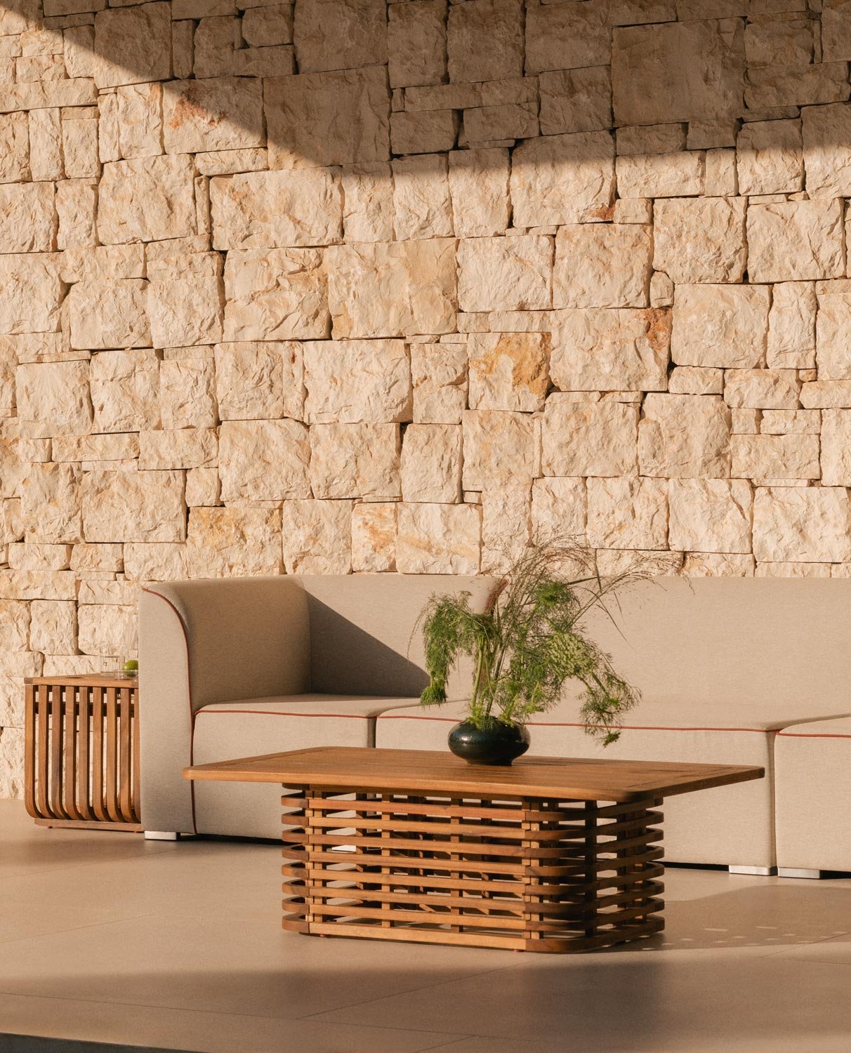 Mesa de Centro de Madera de Acacia (120x65 cm) Hazan , imagen de galería 2
