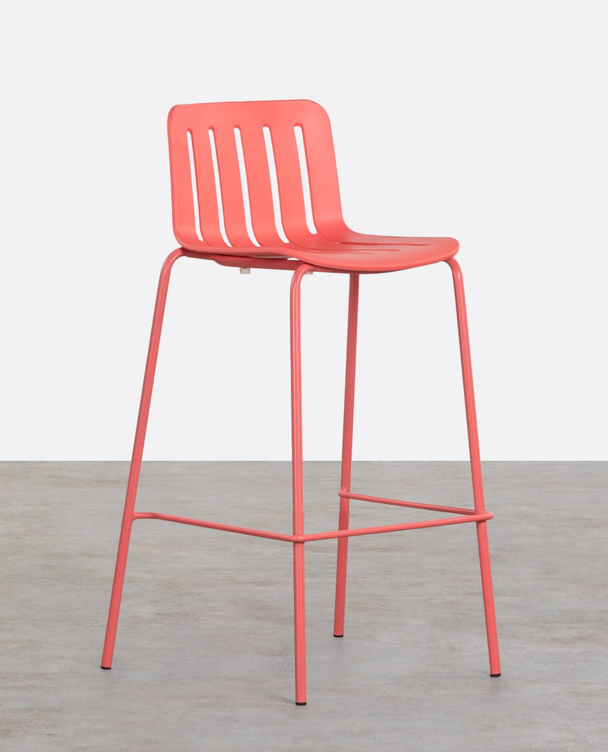 Taburete Alto de Exterior de Polipropileno y Metal (74 cm) Romi, imagen de galería 1