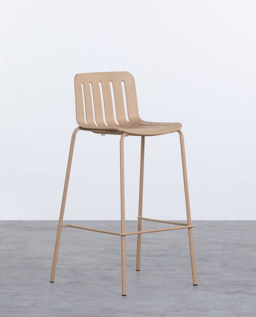 Taburete Alto de Exterior de Polipropileno y Metal (74 cm) Romi