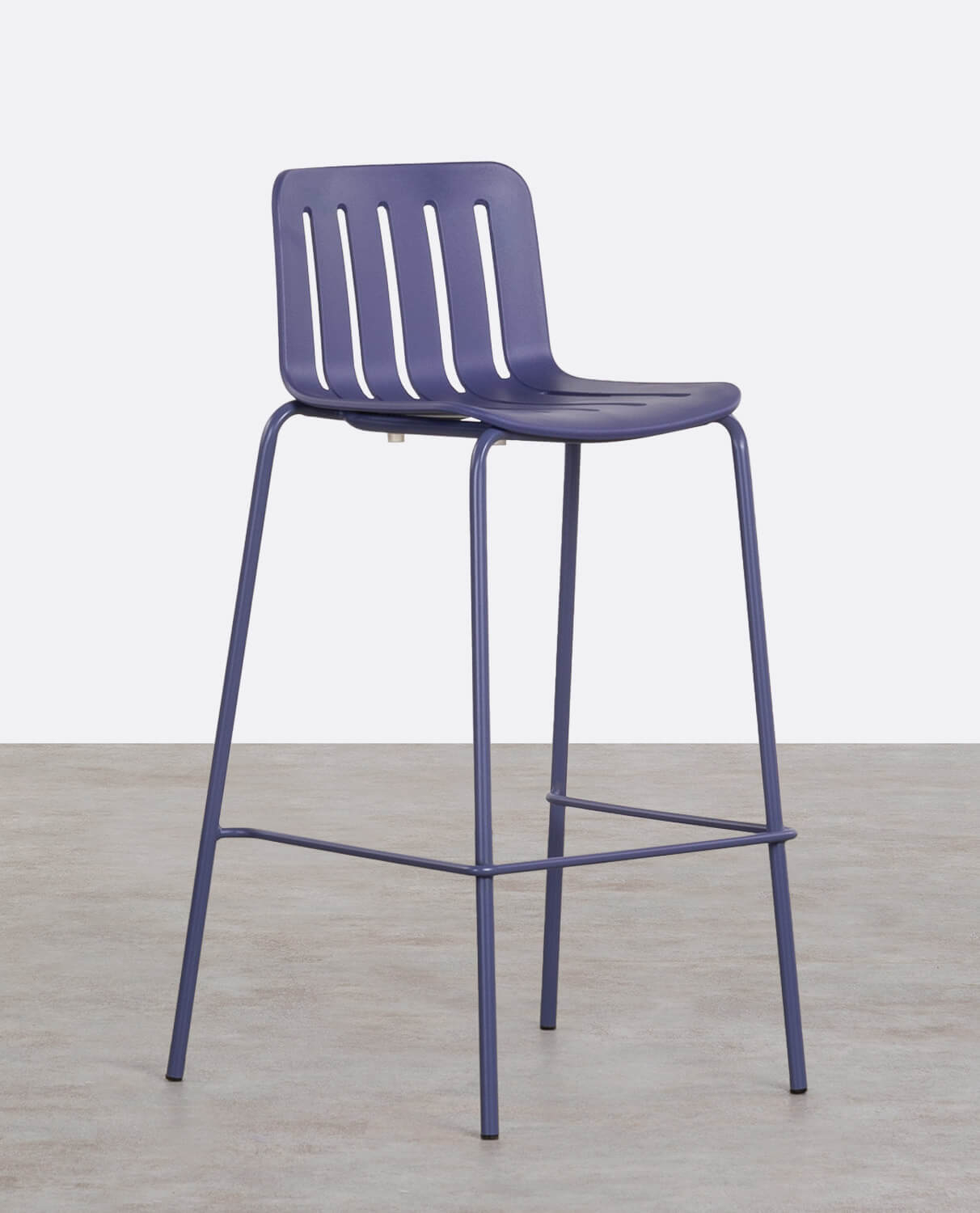 Taburete Alto de Exterior de Polipropileno y Metal (74 cm) Romi, imagen de galería 1