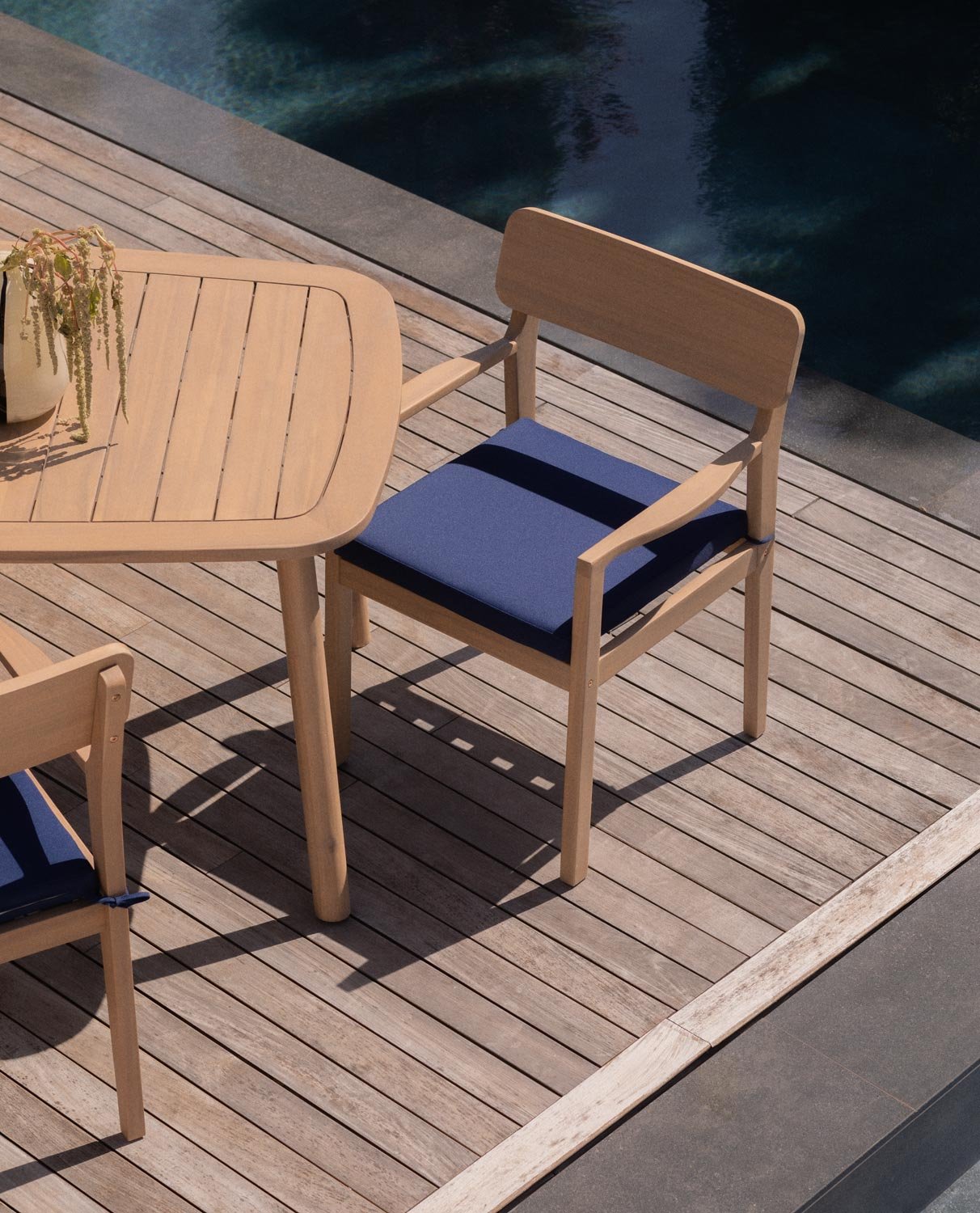 Pack 4 Sillas de Jardín con Reposabrazos de Madera de Acacia Marla, imagen de galería 2