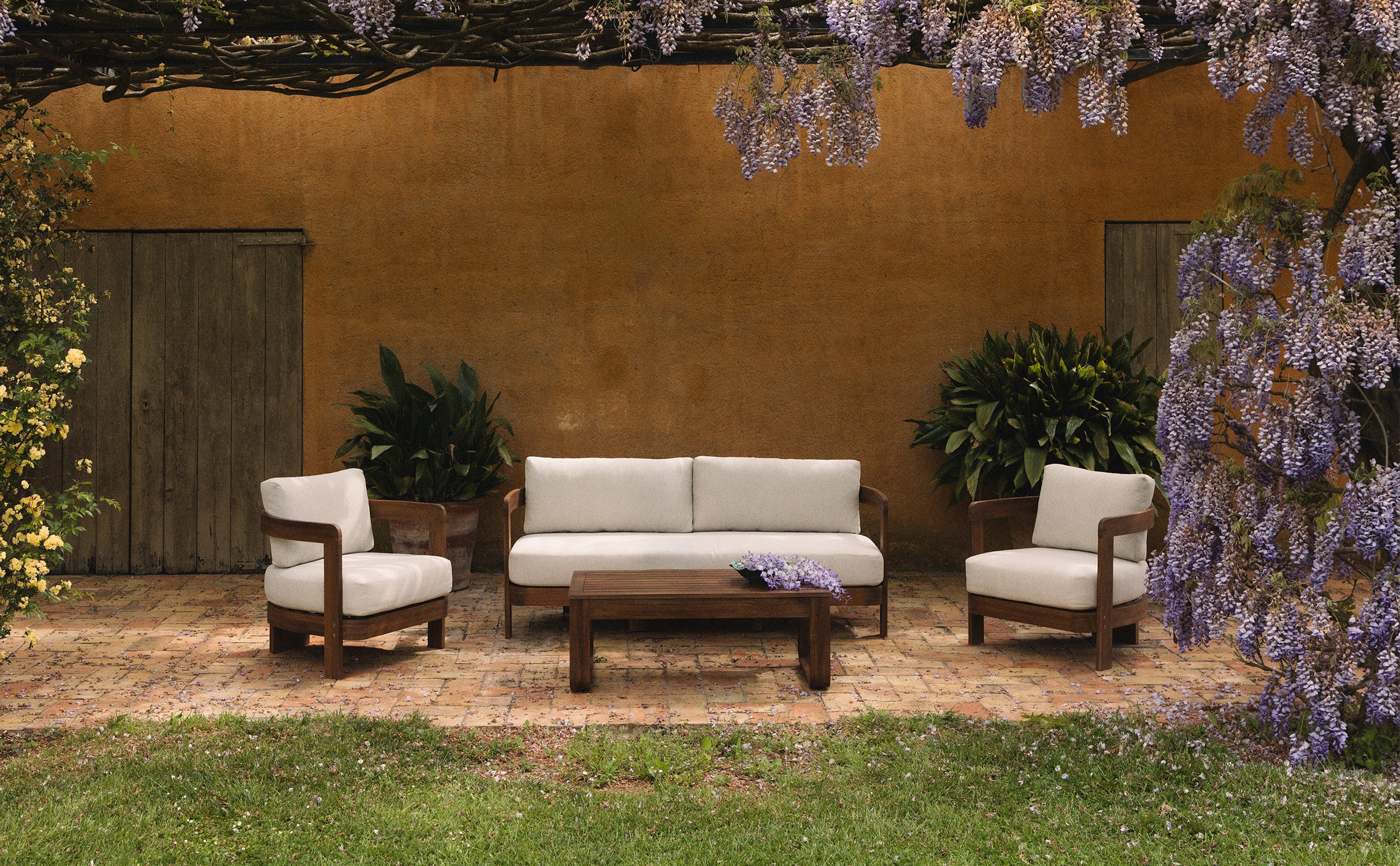 Set de Jardín de Madera de Acacia y Tela Moad, imagen de galería 1