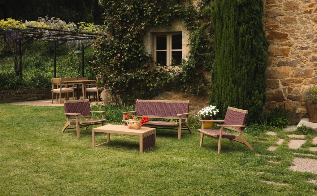 Set de Jardín de Madera de Acacia y Cuerda Mirle