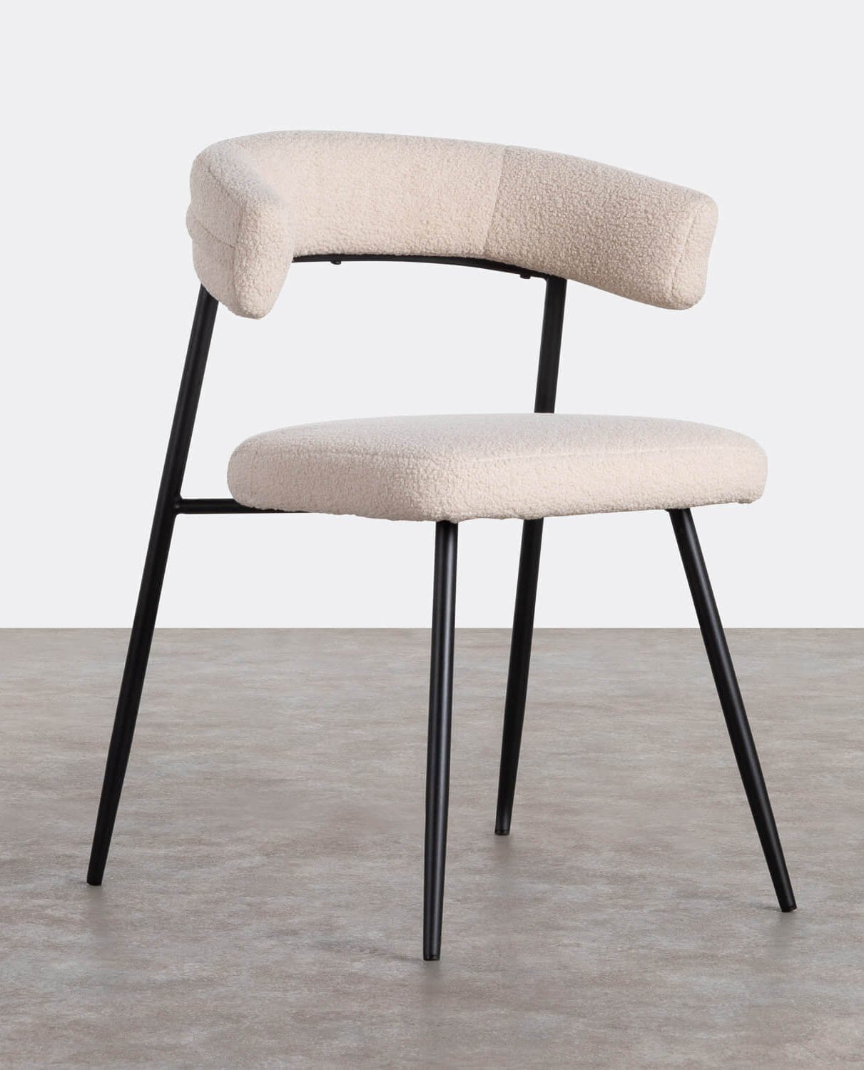 Silla de Comedor de Metal Eloise Bouclé , imagen de galería 1