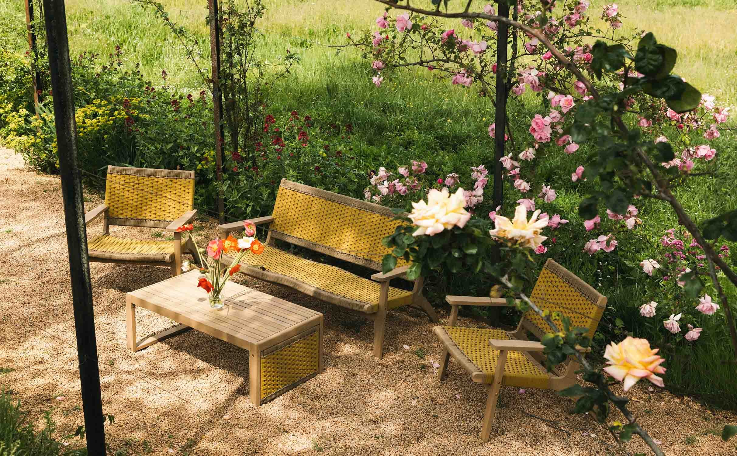 Sofá 2 Plazas de Jardín de Madera de Acacia y Cuerda Mirle , imagen de galería 1